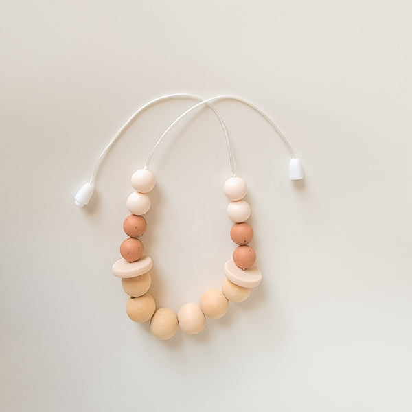 Wood and silicone teething necklace