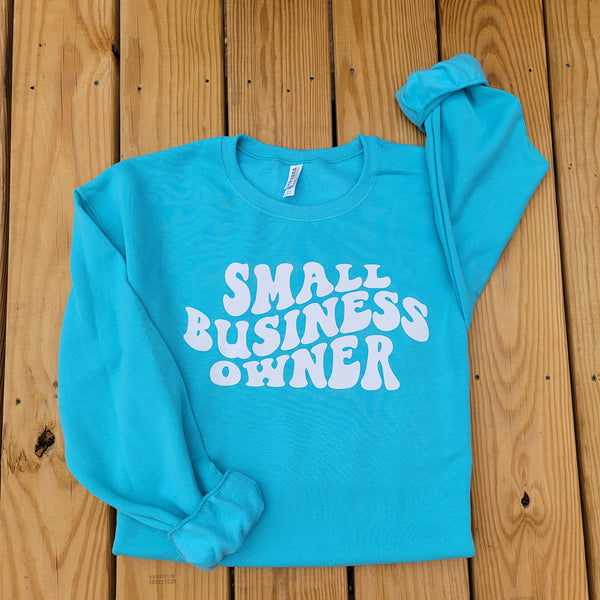 Aqua Small Business Owner Sweatshirt