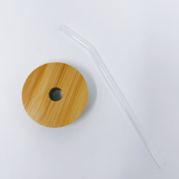 Bamboo lid and straw