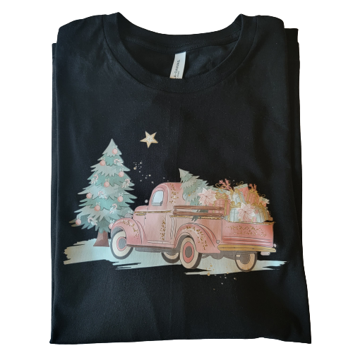 Teal & Pink Christmas Longsleeve T-Shirt